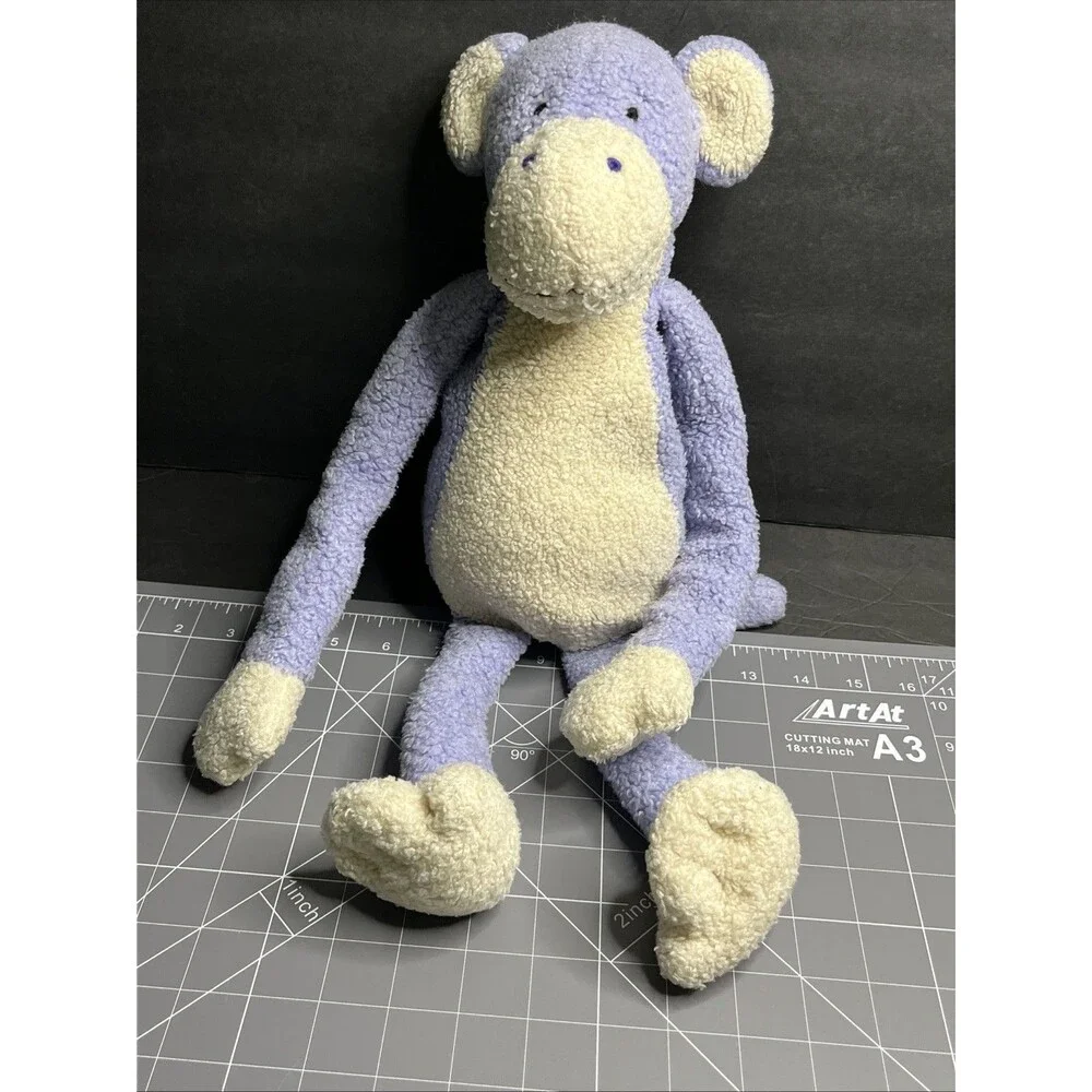 Vintage Manhattan Toy Purple Monkey Stuffed Plush Toy Fleece Beans Smile 18”